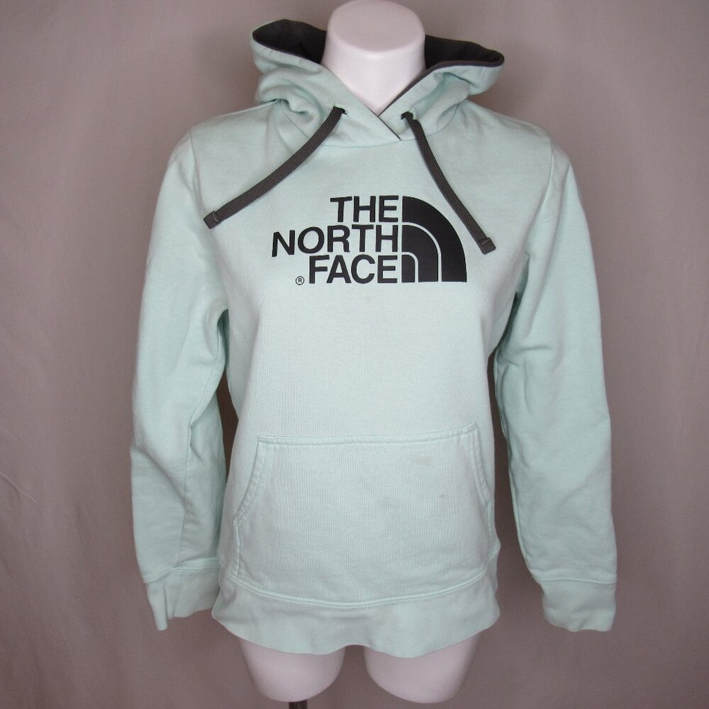 The North Face Half Dome Mint Green Hooded Sweatshirt Women's M Medium - Picture 1 of 9
